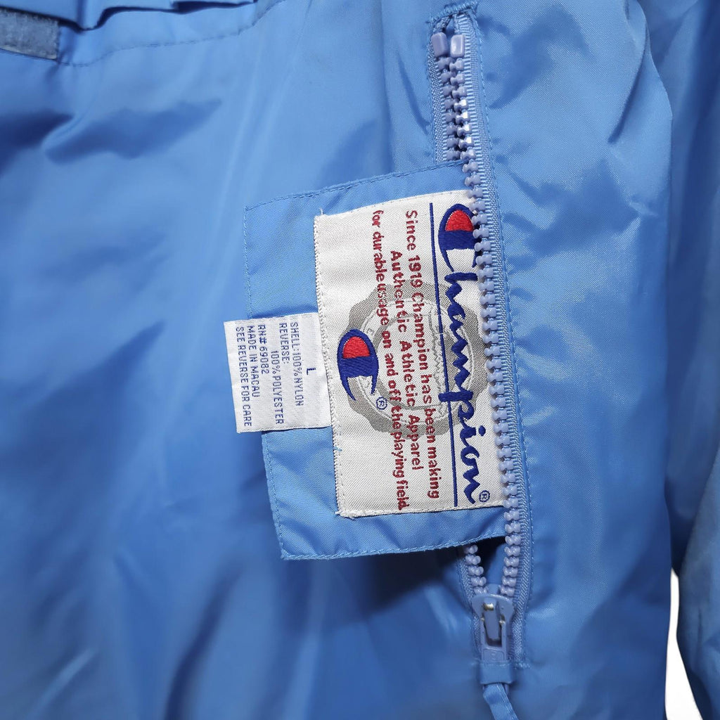 Champion North Carolina Anorak Reversible Half Zip Fleece Light Blue Adult L