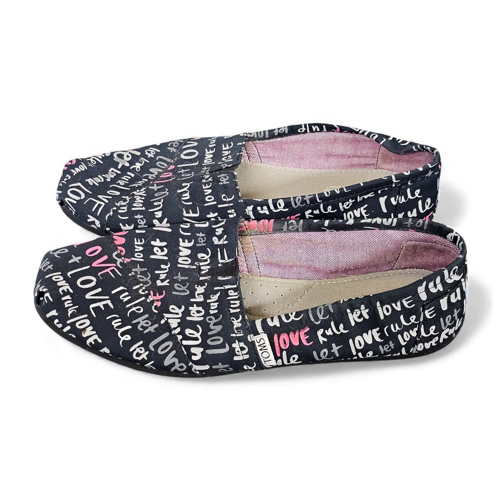 TOMS Shoes Alpargata Let LOVE Rule Special Edition - Womans 10 by TOMS