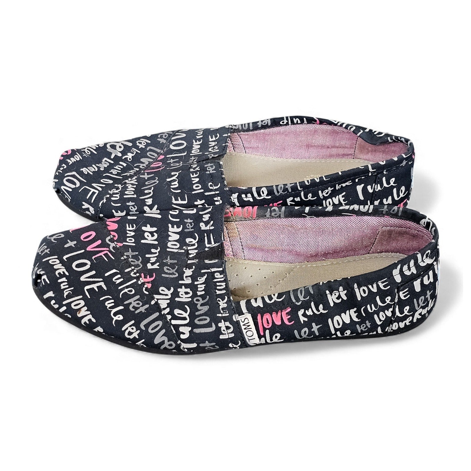 TOMS Shoes Alpargata Let LOVE Rule Special Edition - Womans 10 by TOMS