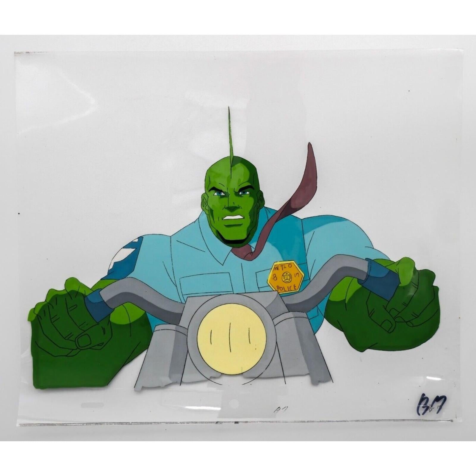 Savage Dragon Authentic Animation Production Cel The Savage Dragon on Motorcycle by Dic