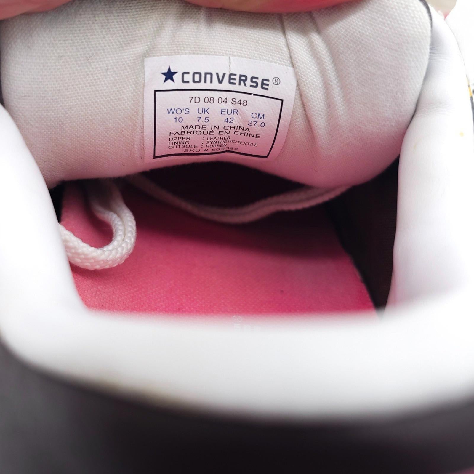 Converse All Star Low Top Sneakers Brown Floral Birds Print Women's 10