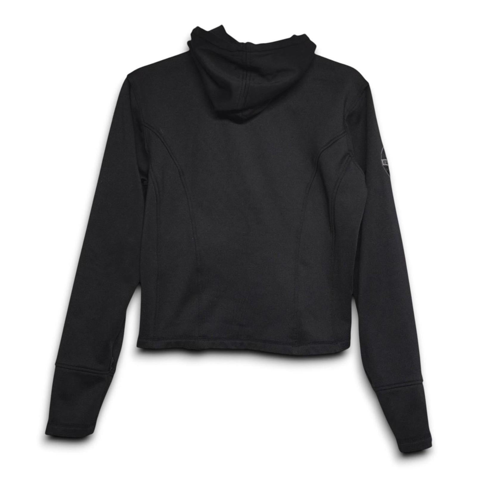 Harley Davidson Womens Black Full Zip Jacket Logo Embroidered Size Medium