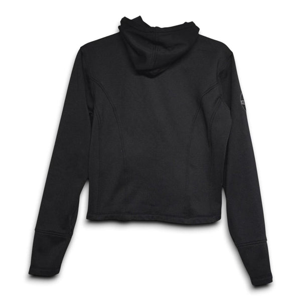 Harley Davidson Womens Black Full Zip Jacket Logo Embroidered Size Medium