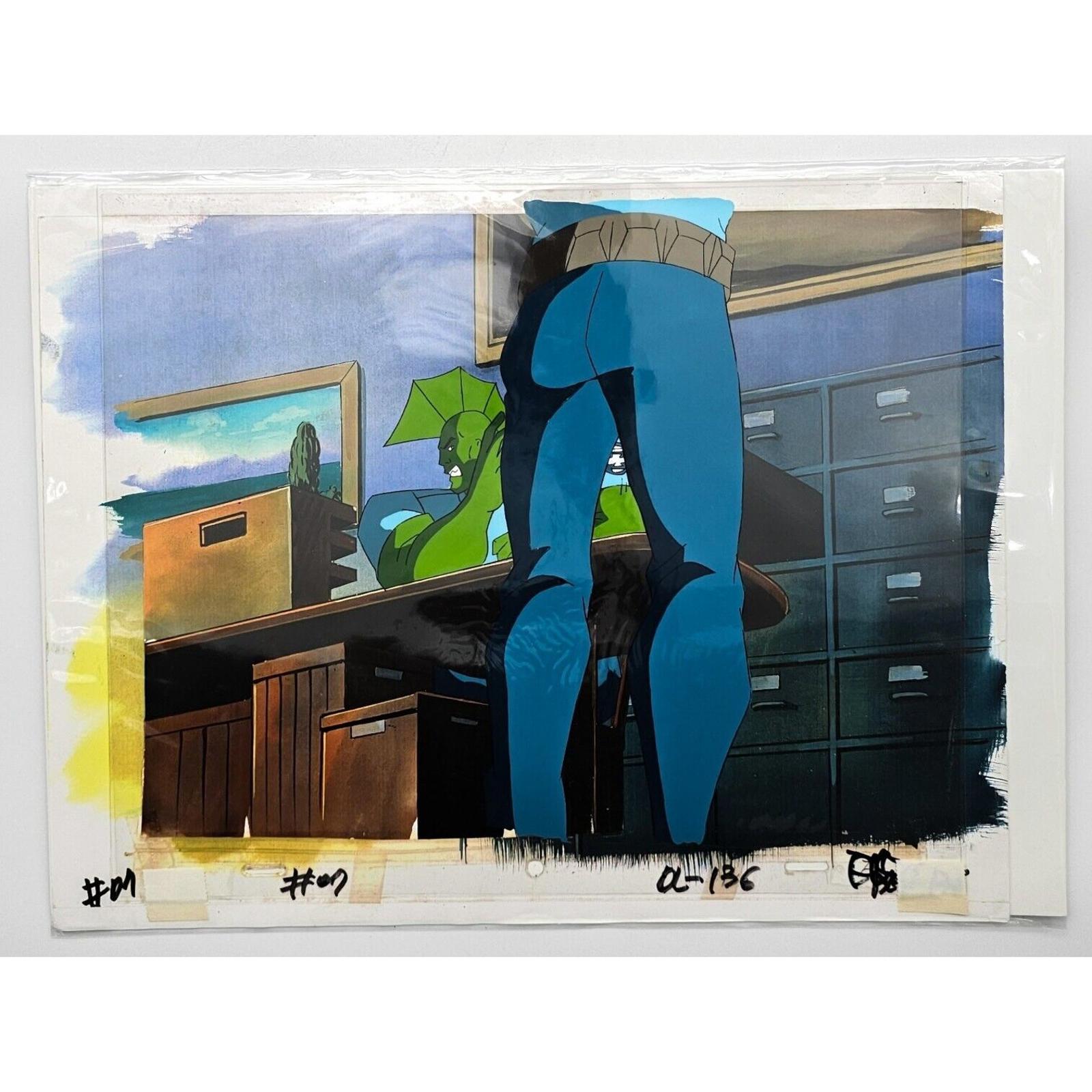 Savage Dragon Authentic Animation Production Cel & Background Savage & Alex by Dic