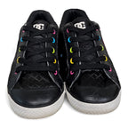 Vintage DC Shoes Low Top Sneakers Pink with Rainbow Eyelet Rare 10w/8.5m by DC Shoes