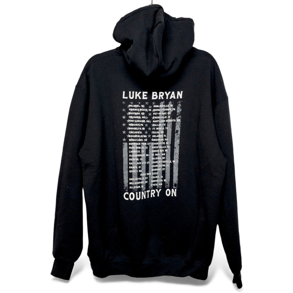 Luke Bryan Hoodie Country On Tour Black Hoodie Pullover - XL by Luke