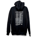 Luke Bryan Hoodie Country On Tour Black Hoodie Pullover - XL by Luke