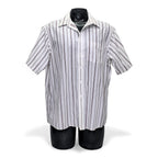 Vintage American Edition Men's Wrinkle-Free Casual Short Sleeve Shirt Striped by American Edition