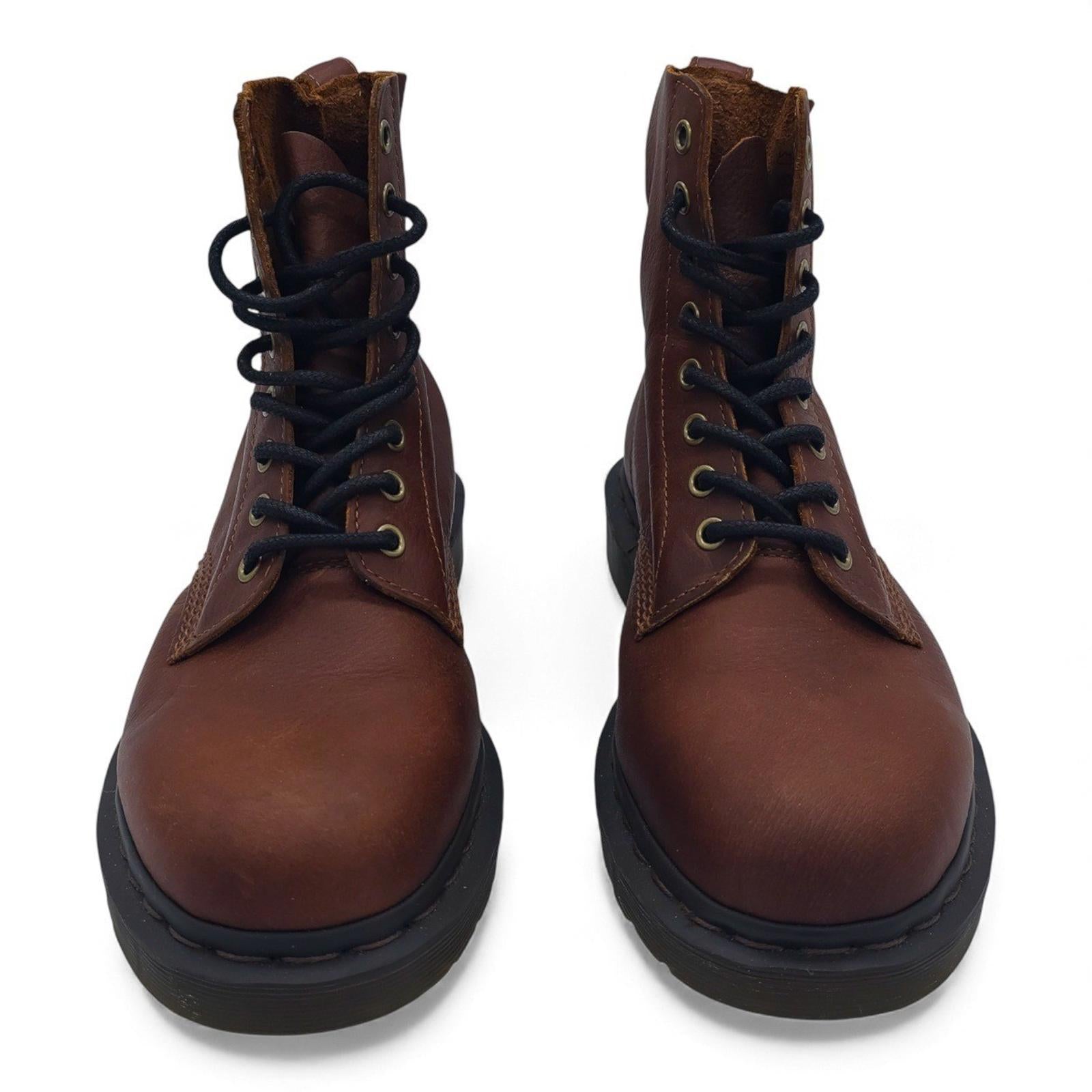 Dr Martens 1460 Pascal Smooth Leather Lace Up Ankle Boots Brown Size Mens 9 US