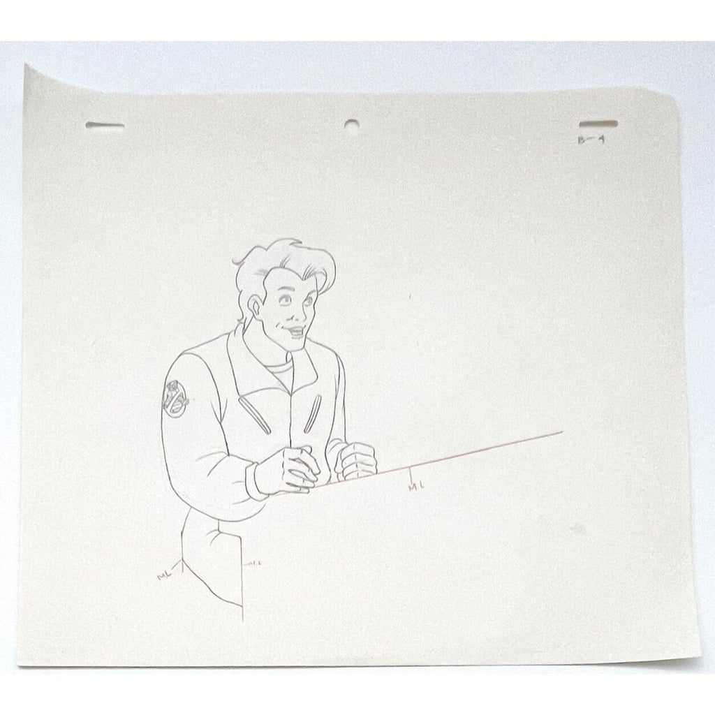 Real Ghostbusters Authentic Animation Production Cel & Drawing Dr. Peter Venkman by Dic