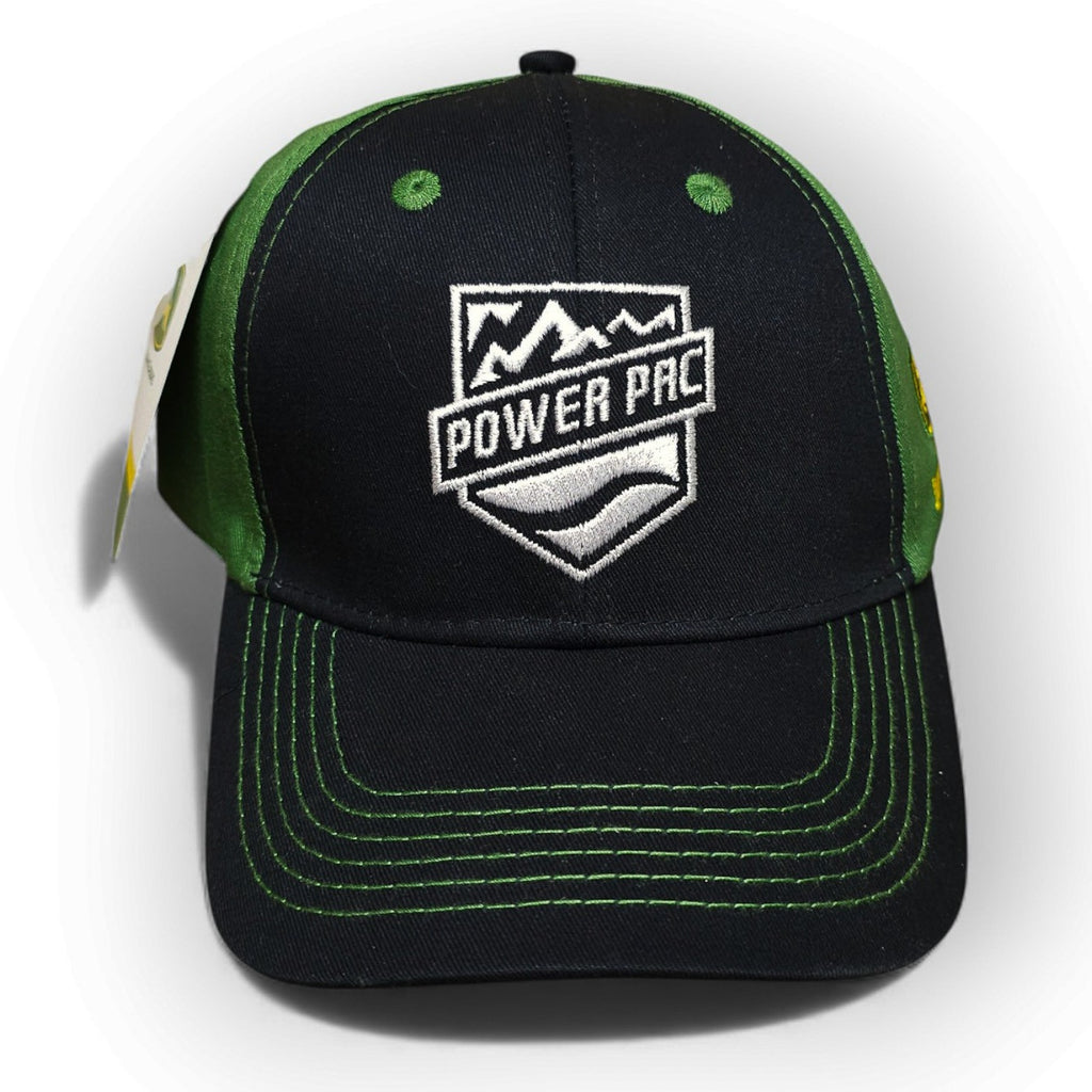 Power Pac John Deere Hat Black Green Embroidered Logo Adjustable Strap Cap by John Deere