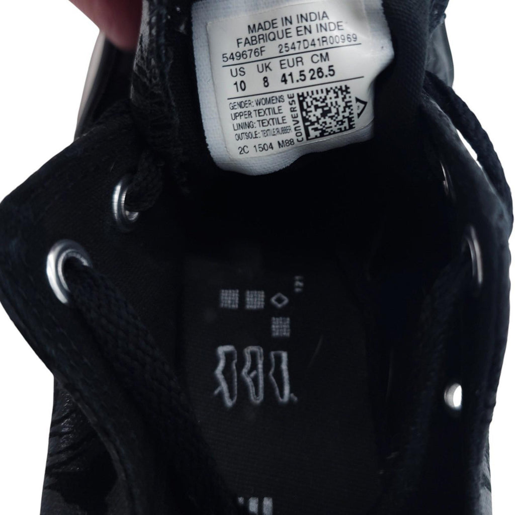 Converse Chuck Taylor All Star Low Top Rose Print Black Sneakers Shoes Womens 10