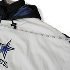 Vintage 90s Dallas Cowboys Jacket Blue NFL Football Hooded Parka Adult XL by NFL