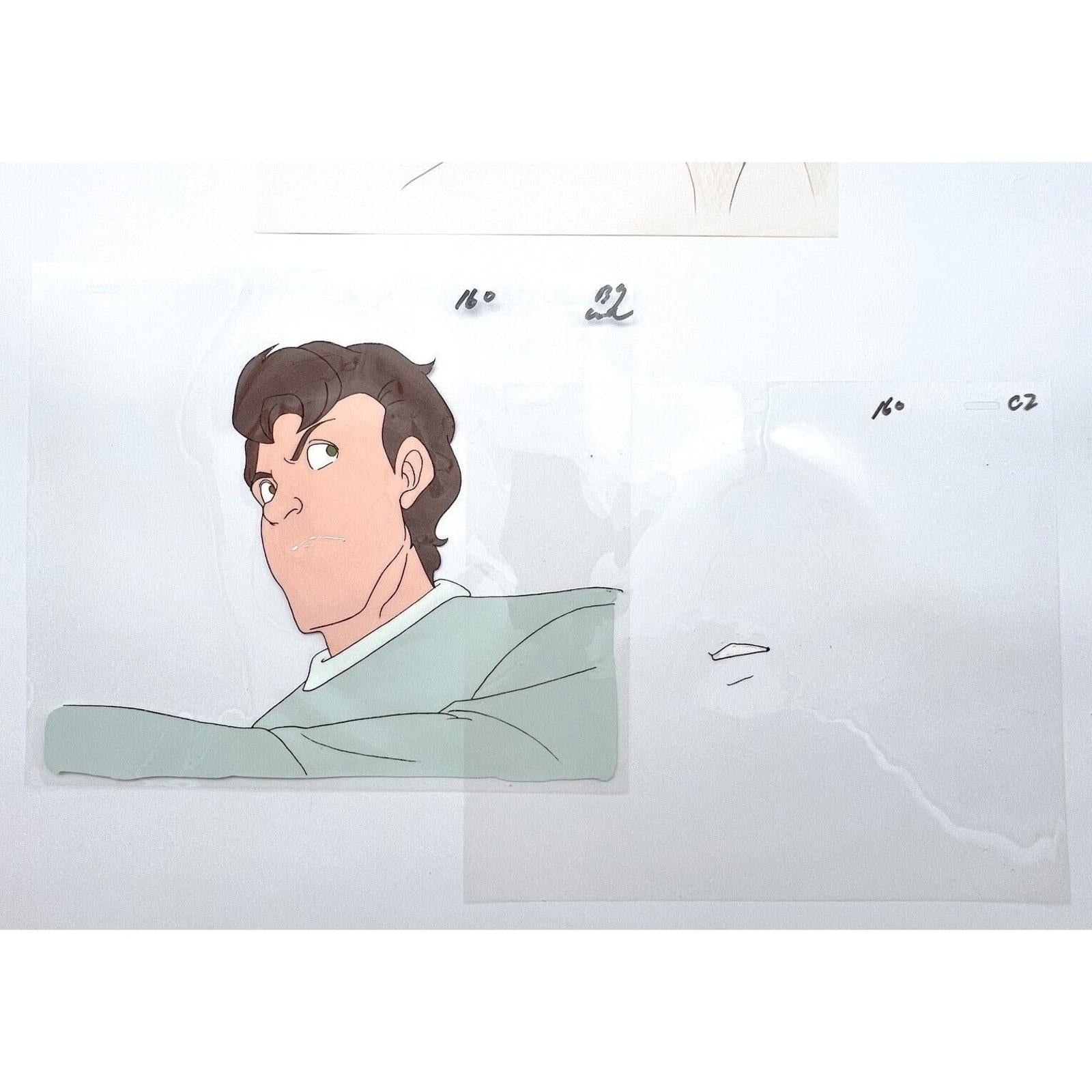 Real Ghostbusters Authentic Animation Production Cel & Drawing Dr. Peter Venkman by Dic