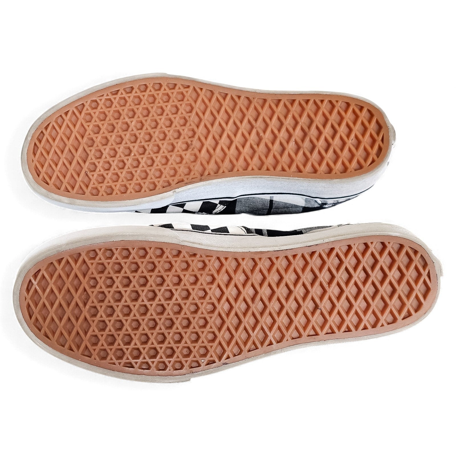 Vans Era Platform Plaid Checkerboard Black True White 8.5m/10w by VANS