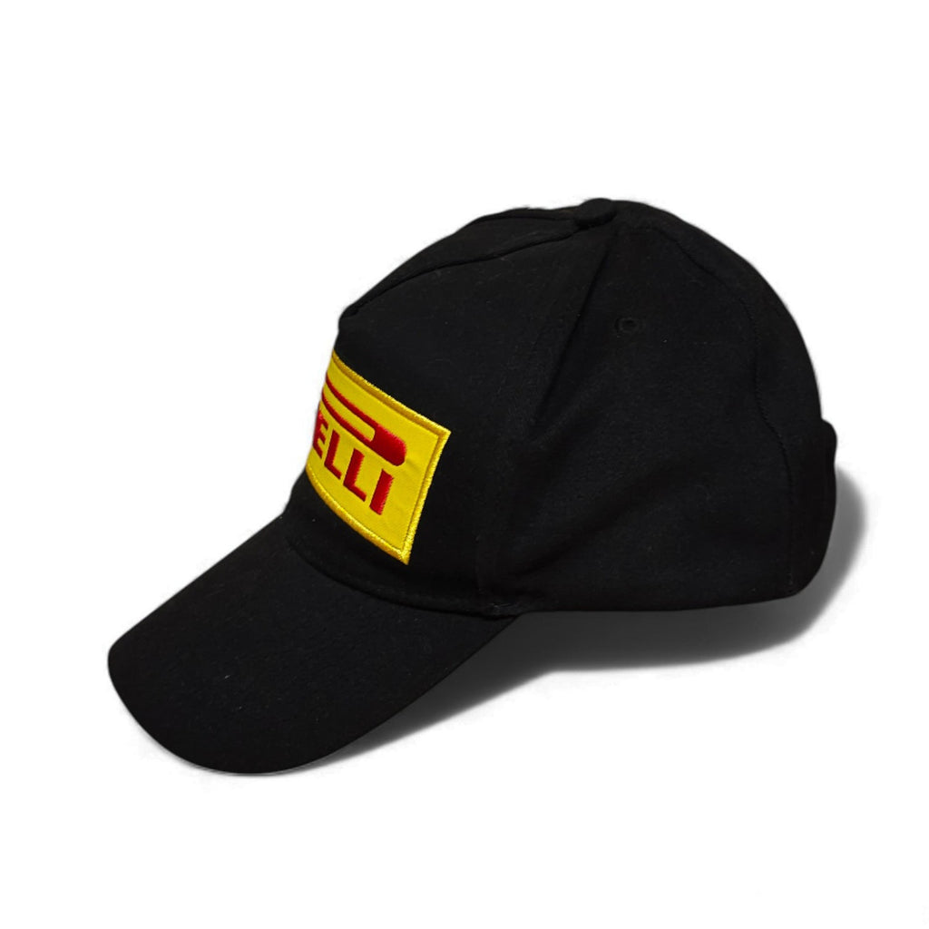 Pirelli Tires Logo F1 Racing Black Hat Adjustable Baseball Cap by Pirelli