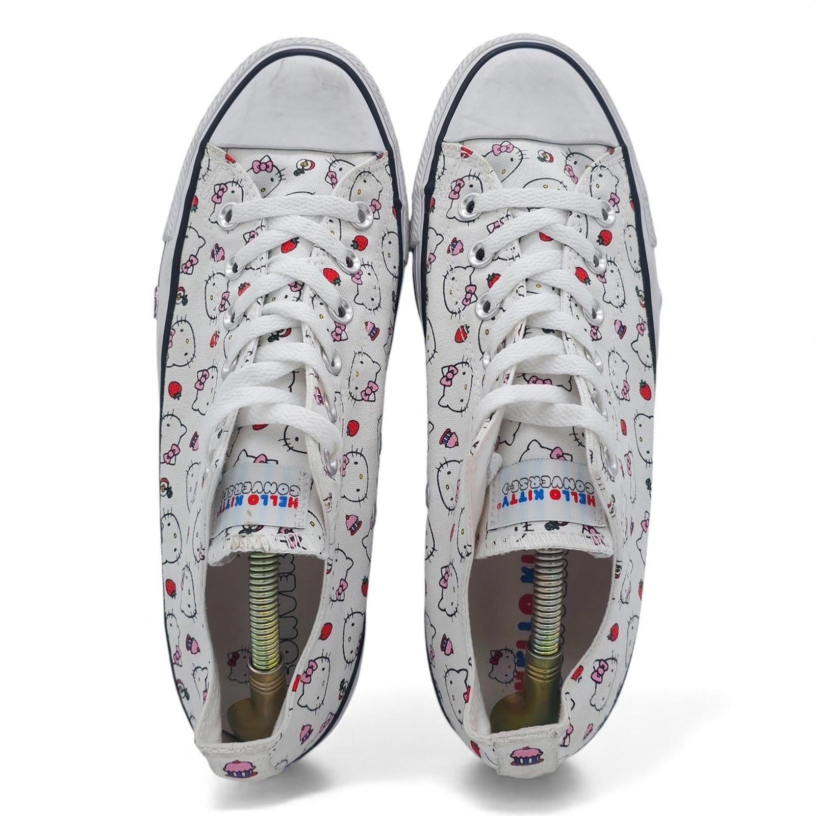 Converse Chuck Taylor All Star Low Top Hello Kitty White Sneakers Womens Size 10