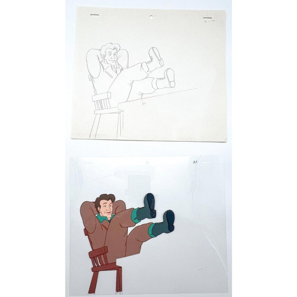 Real Ghostbusters Authentic Animation Production Cel & Drawing Dr. Peter Venkman by Dic