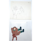 Real Ghostbusters Authentic Animation Production Cel & Drawing Dr. Peter Venkman by Dic