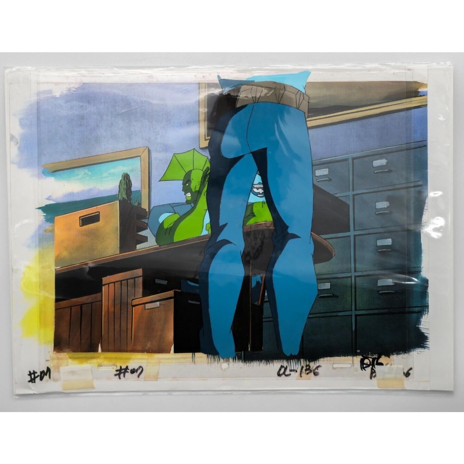 Savage Dragon Authentic Animation Production Cel & Background Savage & Alex by Dic