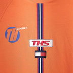 Vintage Tommy Jeans Tommy Sport Orange Blue T-Shirt Jersey 85 Adult M by Tommy Hilfiger