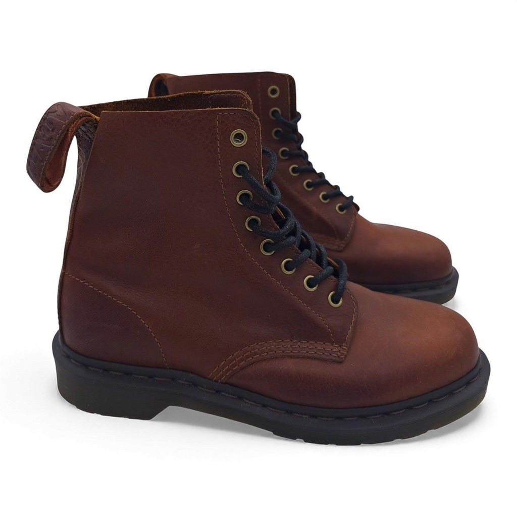 Dr Martens 1460 Pascal Smooth Leather Lace Up Ankle Boots Brown Size Mens 9 US