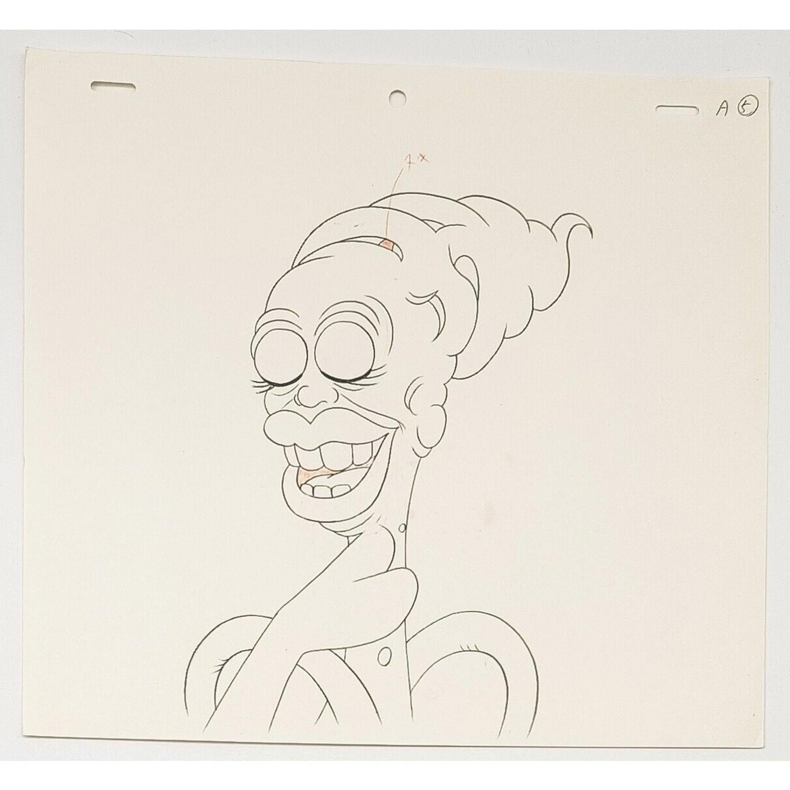 Real Ghostbusters Authentic Animation Production Cel & Drawing - Snarg Monster by Dic