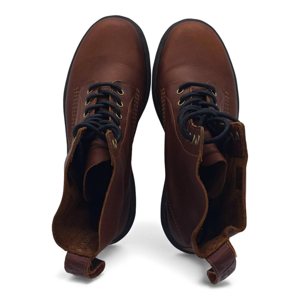 Dr Martens 1460 Pascal Smooth Leather Lace Up Ankle Boots Brown Size Mens 9 US