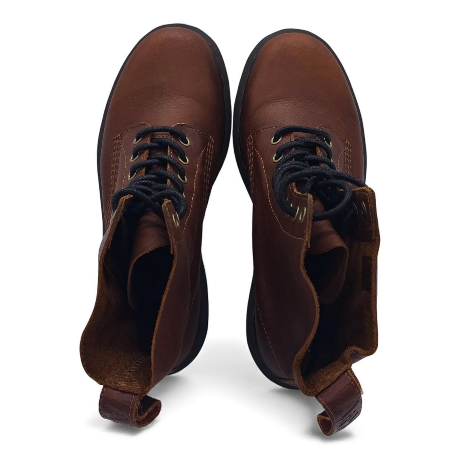 Dr Martens 1460 Pascal Smooth Leather Lace Up Ankle Boots Brown Size Mens 9 US