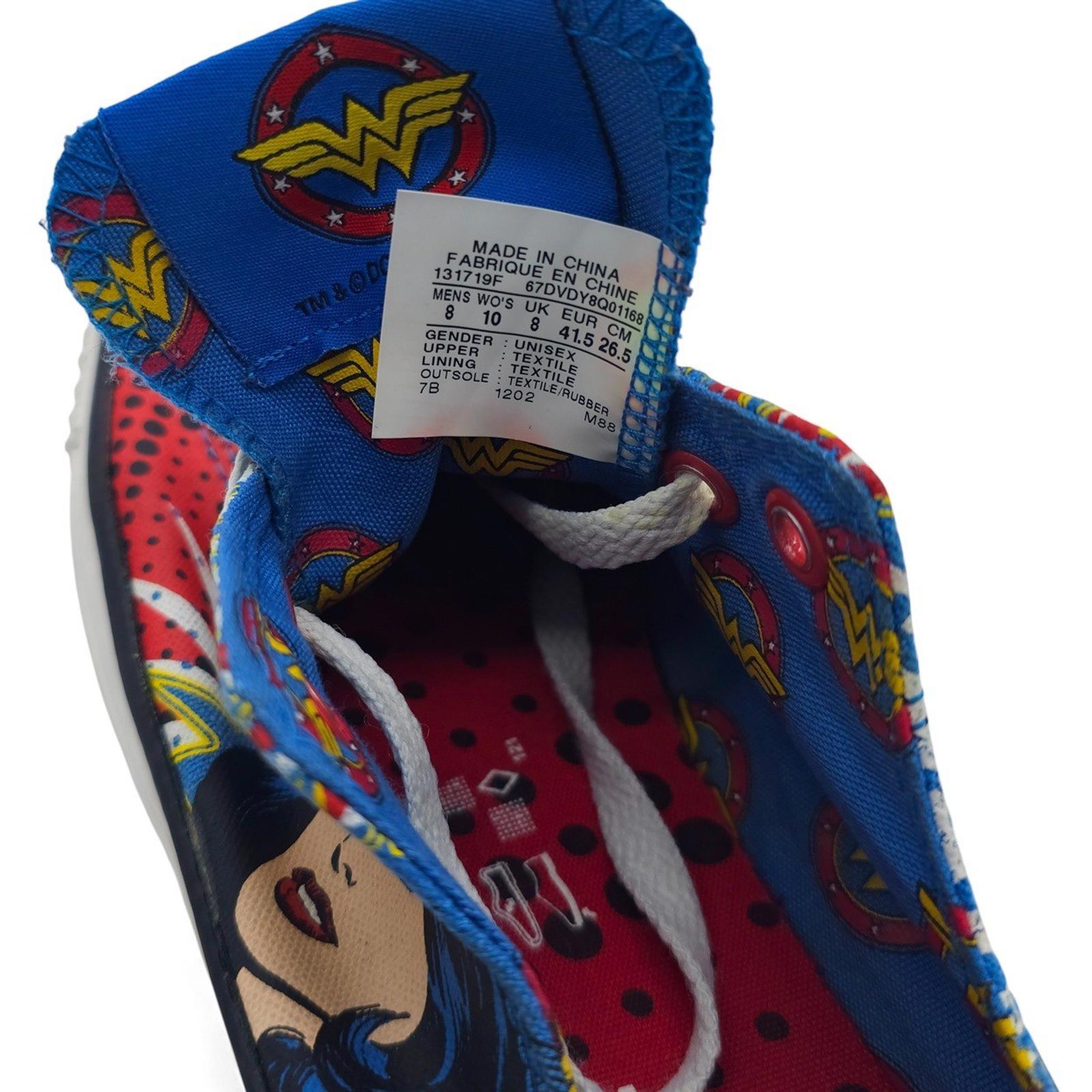 Converse Chuck Taylor All Star Low Top Wonder Woman Comic Print Shoes Womens 10