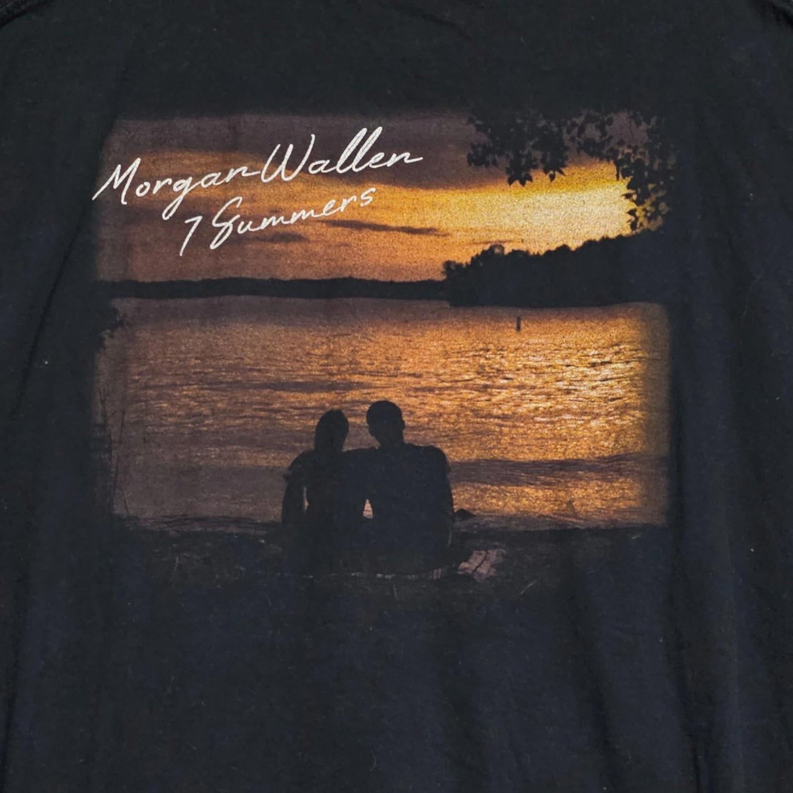 Morgan Wallen 7 Summers T-Shirt Country Music Black - Anvil 2XL by Anvil