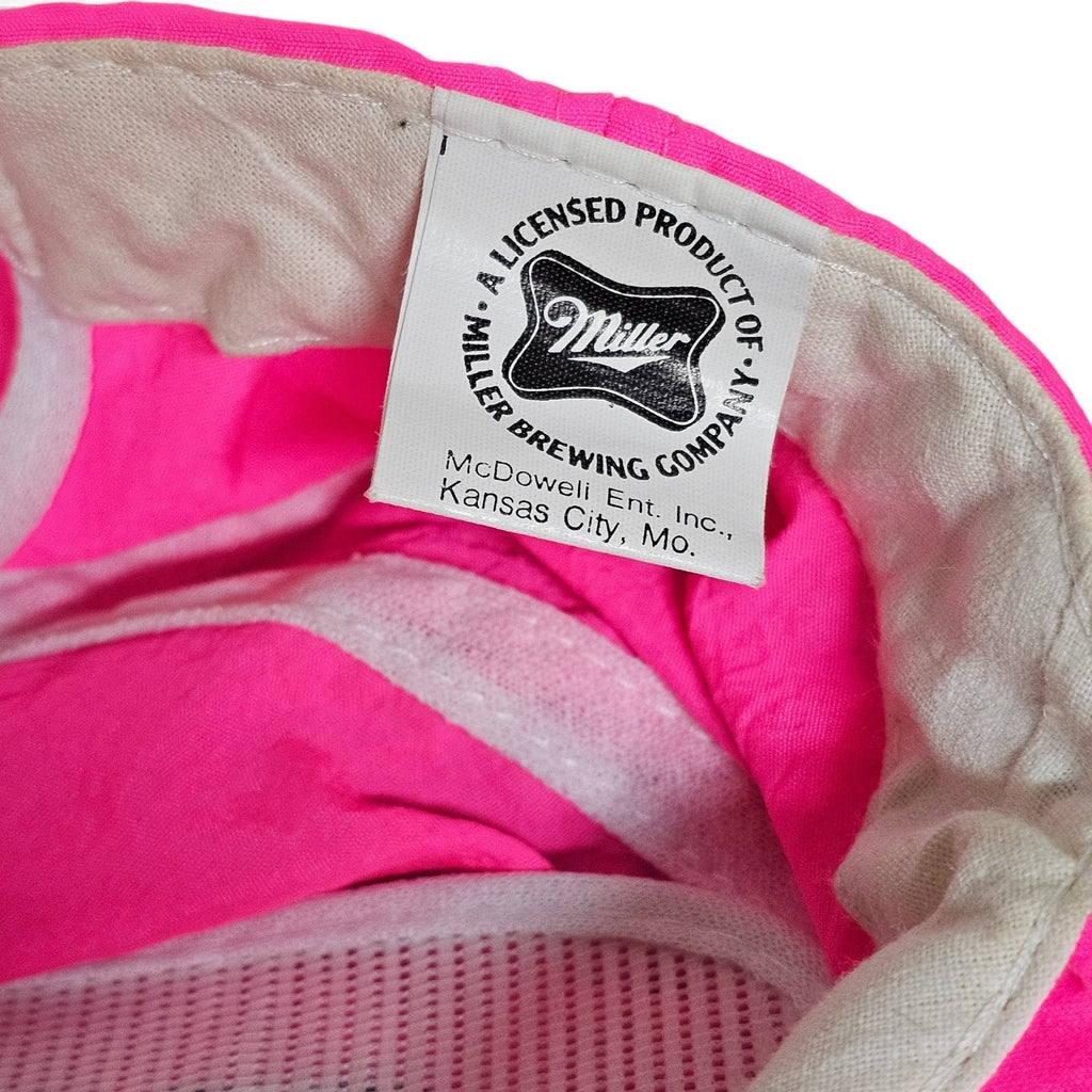 Vintage Neon Pink Miller Lite Beer Brewery - Nylon Snapback Adjustable Hat by Miller