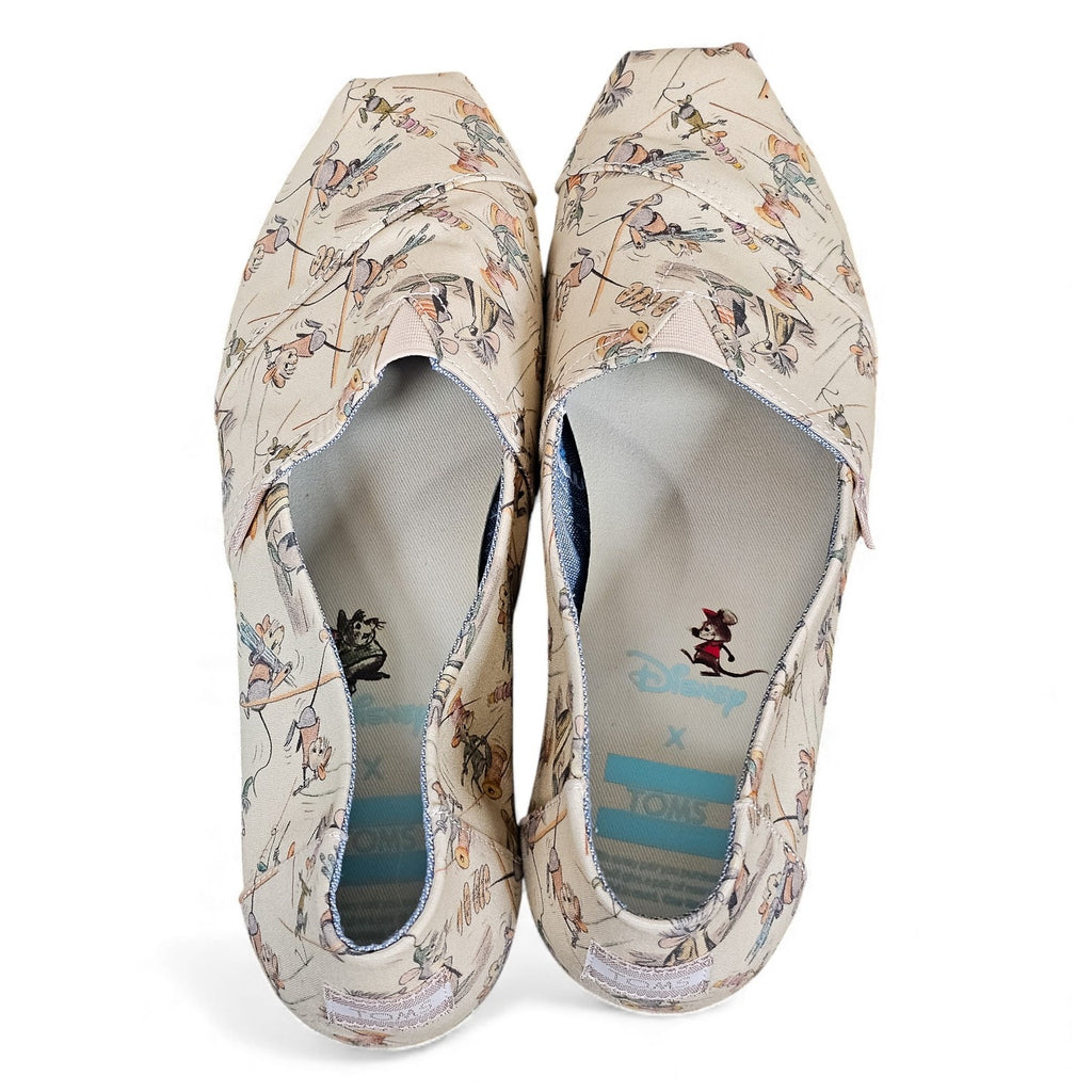 TOMS Shoes Alpargata Disney x Gus and Jaq Printed Canvas Flat - Womans 9.5 by TOMS