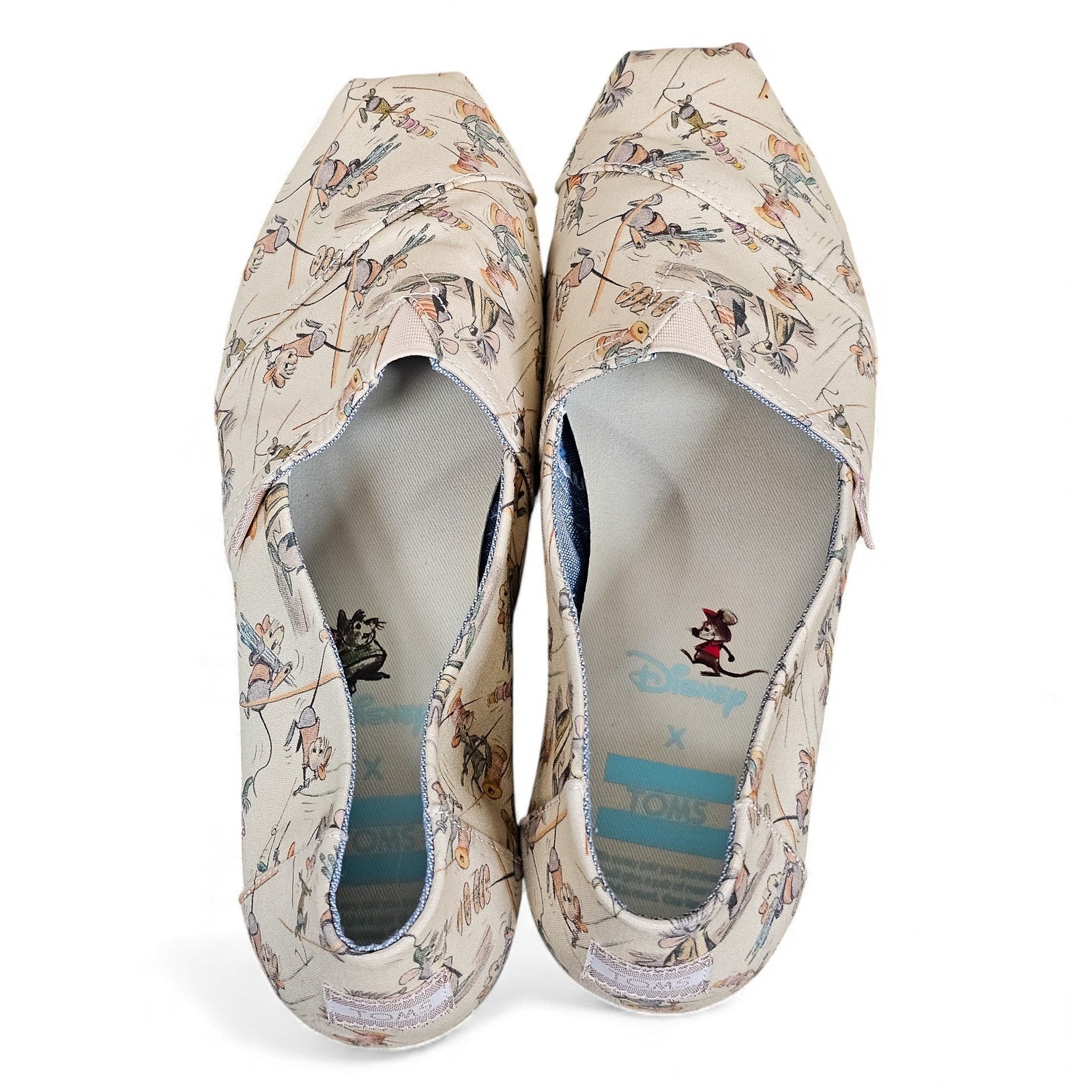 TOMS Shoes Alpargata Disney x Gus and Jaq Printed Canvas Flat - Womans 9.5 by TOMS