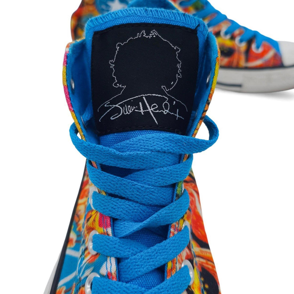 Converse Chuck Taylor All Star High Top Jimi Hendrix Graphic Print Blue Shoes M8