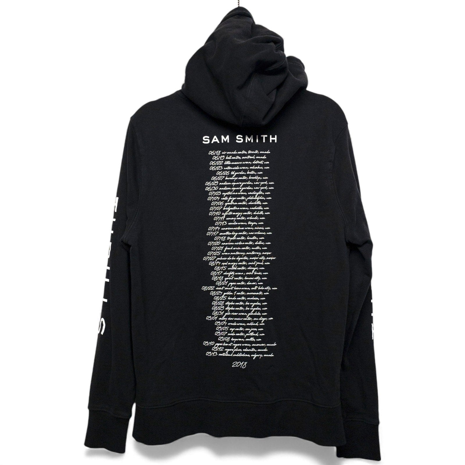 Sam Smith 2018 Thrills Tour Black Zip Up Hoodie - L by Smith