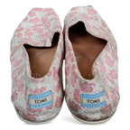 TOM'S Classic Pink Canvas Elephant Sprinkles Slip On Flats 9.5w by TOMS