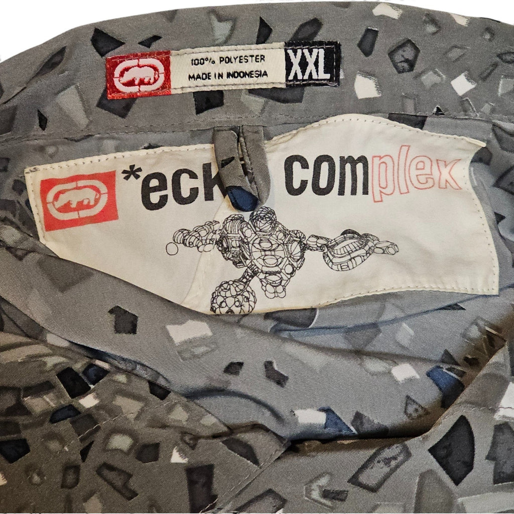 Ecko Unltd Complex Button Down Geometric Gem Stone All Over Print Shirt Size XXL by Ecko Unltd.