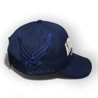 Veteran US Air Force Embroidered Eagle Logo USA White Blue Adjustable Cap by Air Force