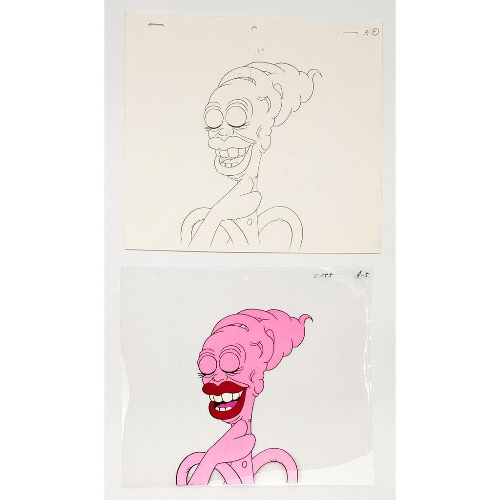 Real Ghostbusters Authentic Animation Production Cel & Drawing - Snarg Monster by Dic