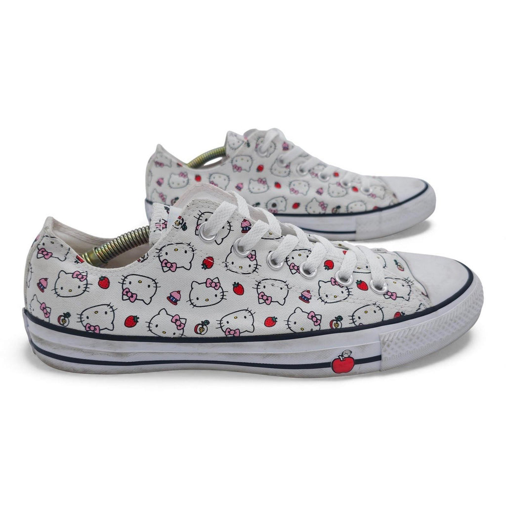 Converse Chuck Taylor All Star Low Top Hello Kitty White Sneakers Womens Size 10