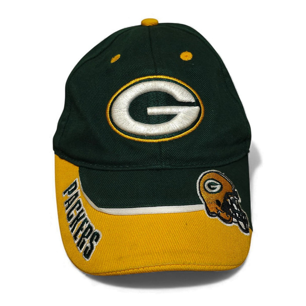 Vintage 90's Green Bay Packers Hat Green & Yellow Kid NFL Adjustable by NFL