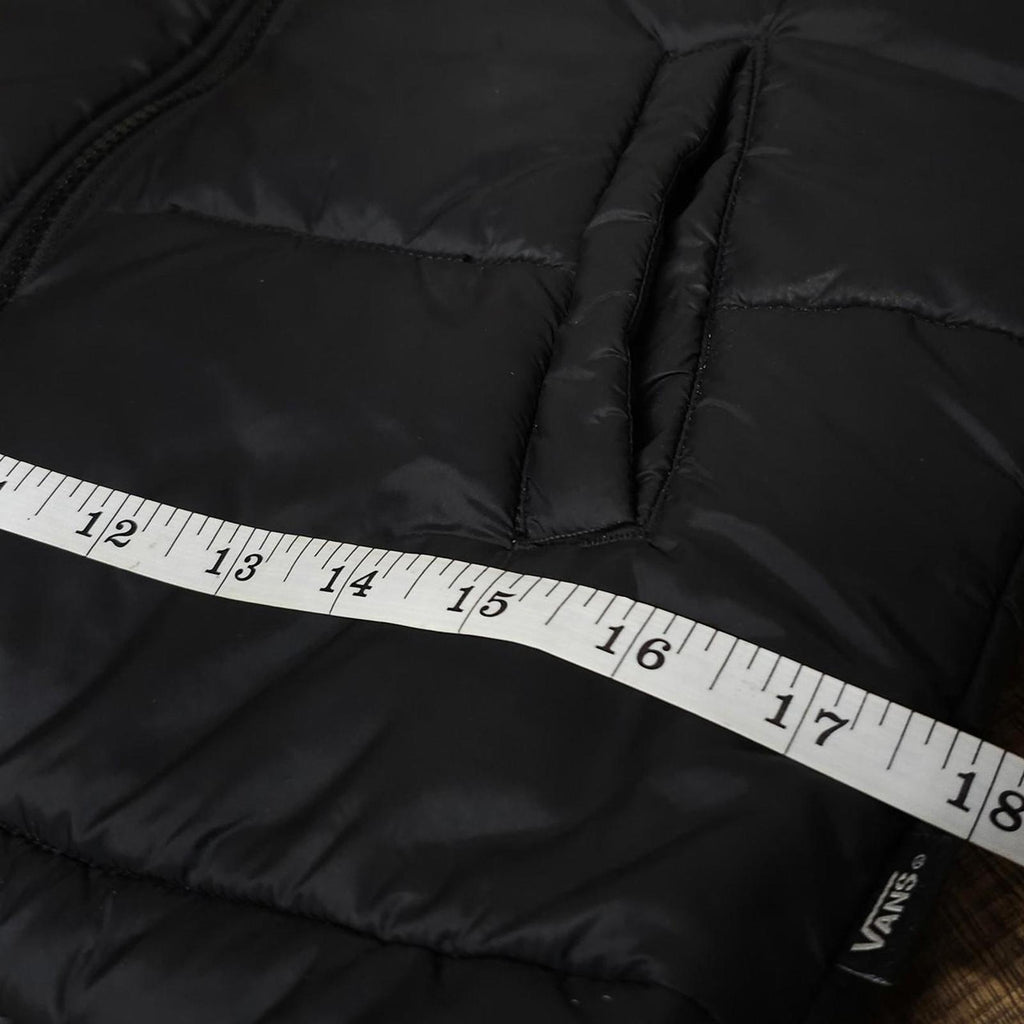 VANS Woodridge Black & Checkered Boys Puffer Jacket Youth M by VANS