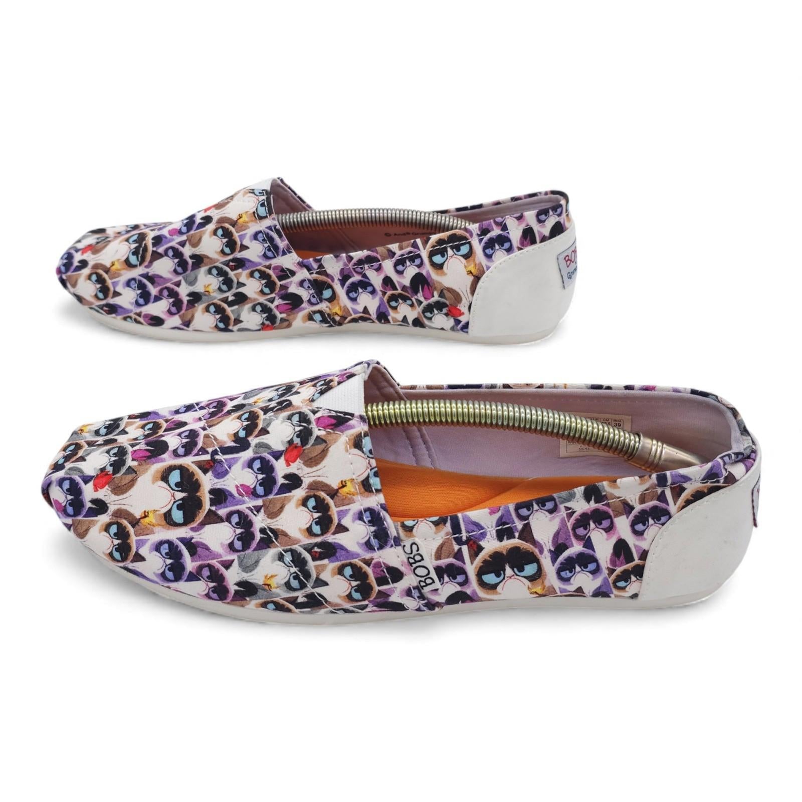 BOBS x Grumpy Cat Slip On Shoes Memory Foam Loafers Womens Size 9.5
