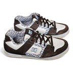 Vintage DC Shoes Low Top Brown White Checkerboard Accents Rare 8.5m/10w by DC Shoes