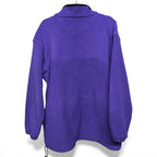 Vintage Minnesota Vikings Purple Embroidered Fleece Quarter Zip Sweatshirt XL by NFL