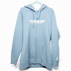 Fly Racing Corporate Light Blue Zip Up Hoodie Womens - 2XL by Fly Racing