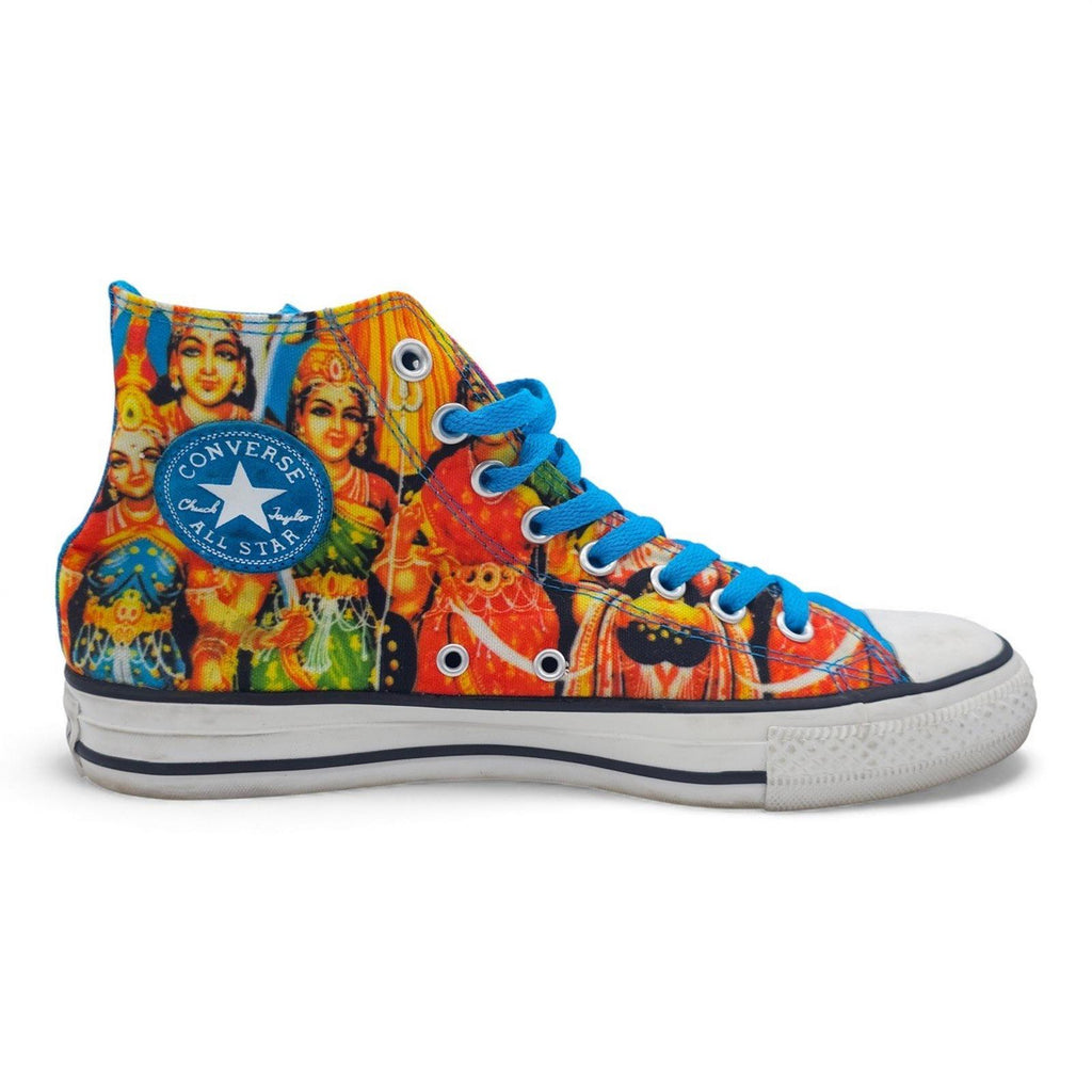 Converse Chuck Taylor All Star High Top Jimi Hendrix Graphic Print Blue Shoes M8