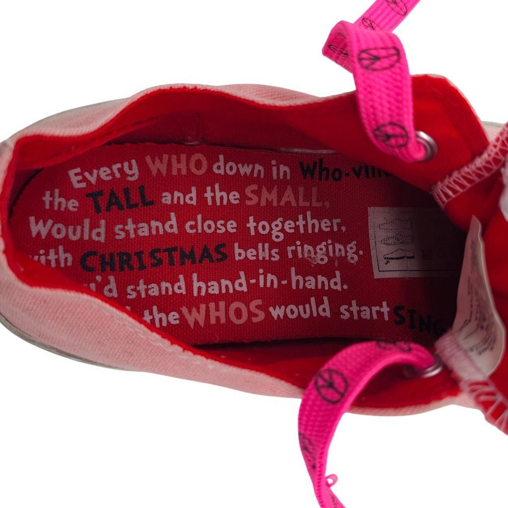 Converse Chuck Taylor All Star Low Top Dr Seuss The Grinch Pink Lace Up Women 10
