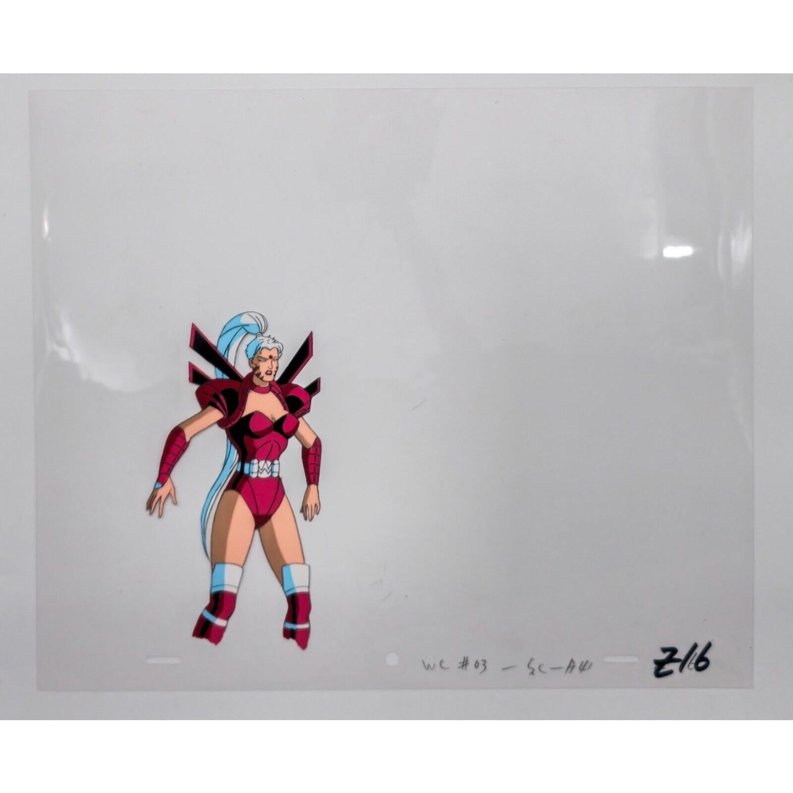 WILDCATS Authentic Animation Production Cel & Drawing Zealot by Dic